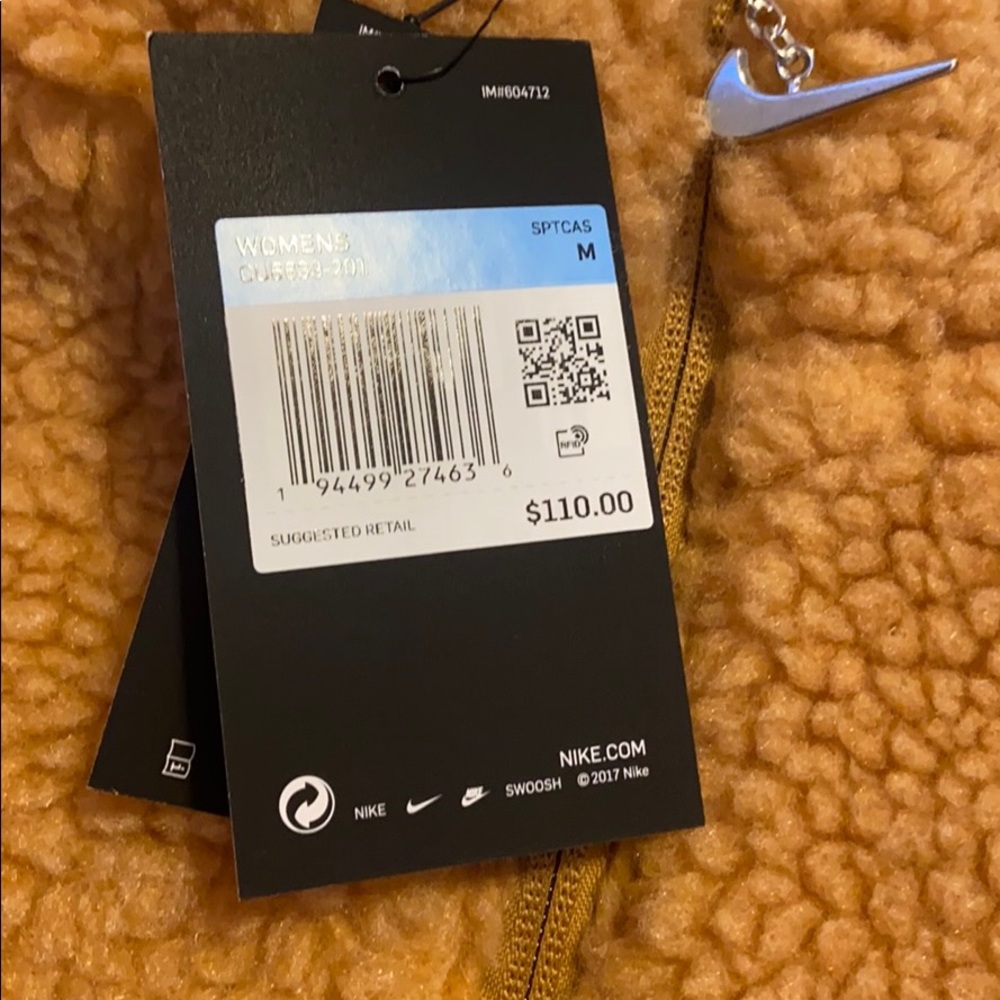 ⭐️HP NWT Nike Swoosh Oversized Teddy Sherpa Zip Up - Picture 12 of 16